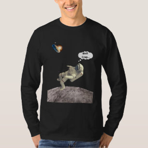 Flat Earth Outer Space Well Crap Moon Landing 1 T-Shirt