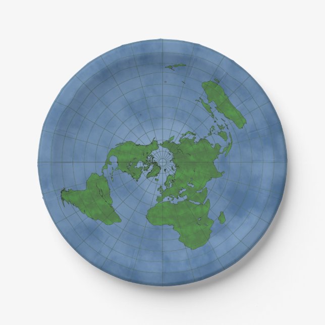 Flat Earth Paper Plates (Front)