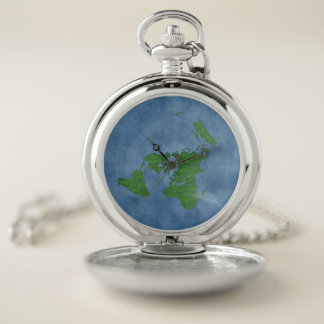 Flat Earth Pocket Watch