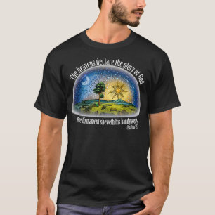 Flat Earth Psalm 191 The Firmament Black T-Shirt
