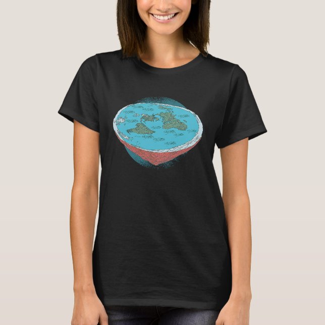 Flat Earth Society  as Flat Earth Theory T-Shirt (Front)