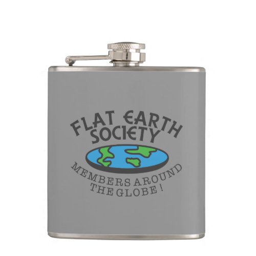 Flat Earth Society Members Around The Globe Flask