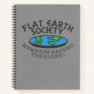 Flat Earth Society Members Around The Globe Notebook