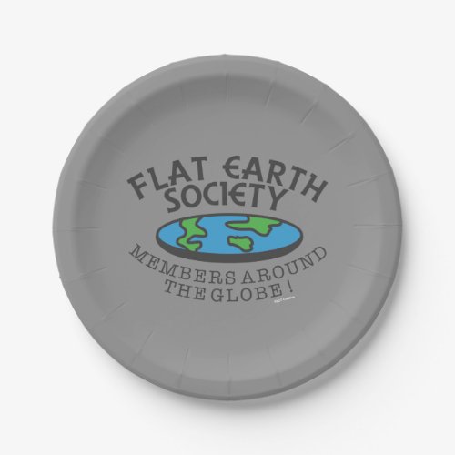 Flat Earth Society Members Around The Globe Paper Plates