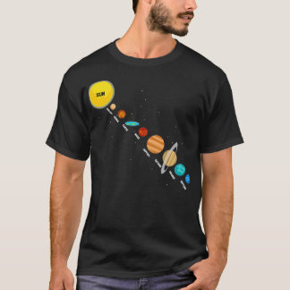 Flat Earth Society Solar System Conspiracy Theory T-Shirt