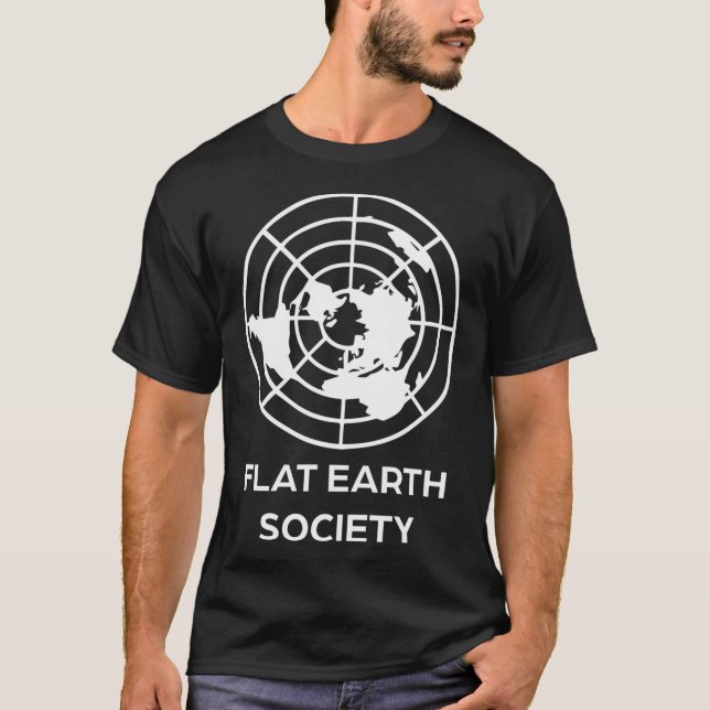 Flat Earth Society T-Shirt (Front)