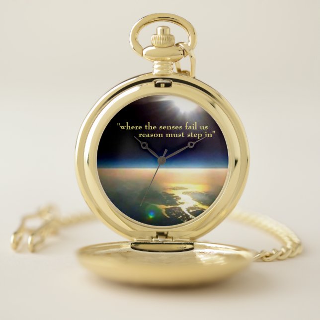 Flat Earth Theme Pocket Watch (Inside)