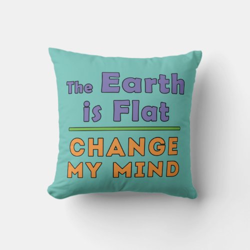 Flat Earth Throw Pillow