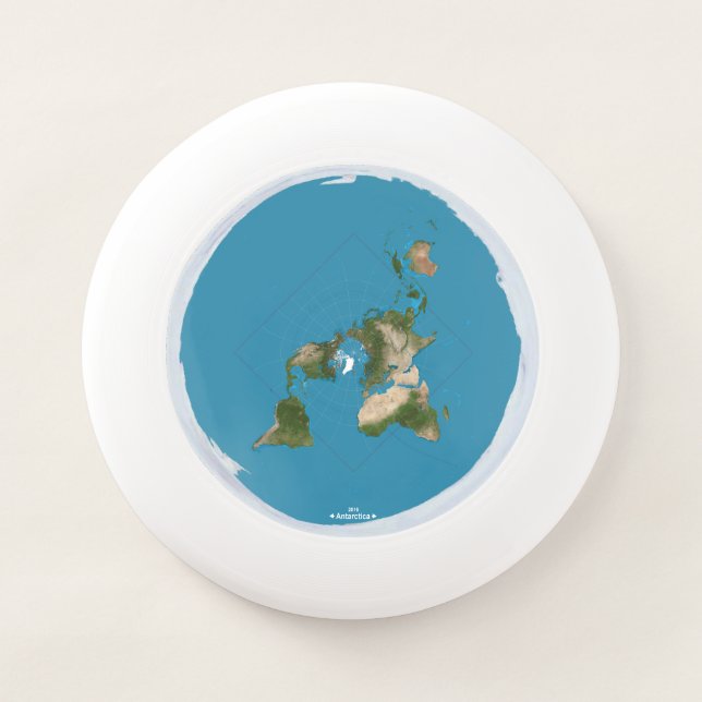 Flat Earth Today Button Wham-O Frisbee (Front)