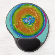 Flat Earth weather map Gel Mousepad