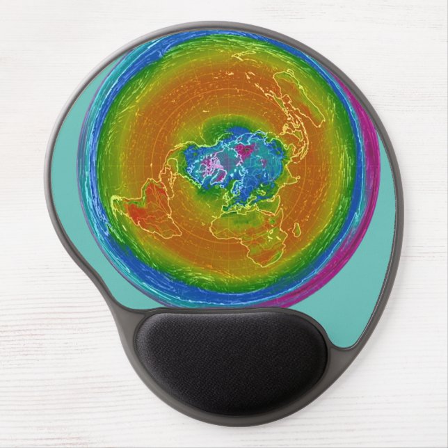 Flat Earth weather map Gel Mousepad (Front)