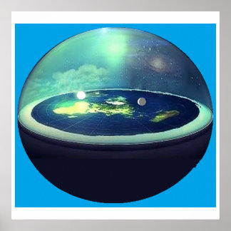 flat earth with domePoster Poster
