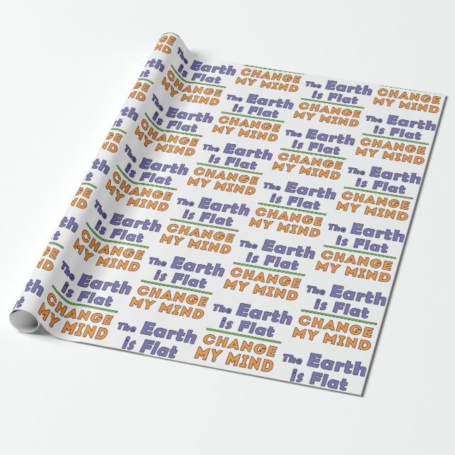 Flat Earth   Wrapping Paper (Unrolled)