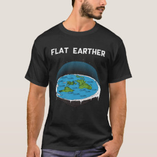 Flat Earther Flat Earth Map Conspiracy 3 T-Shirt