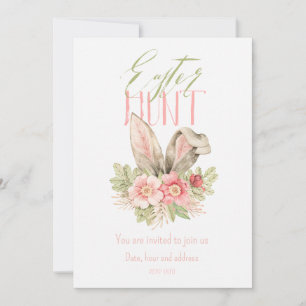 Flat Easter hunt holiday invitation