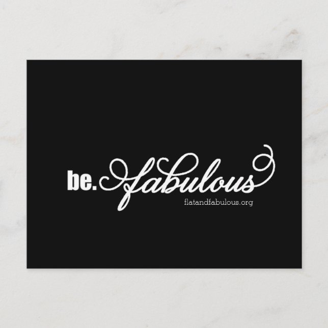 Flat & Fabulous Postcard (Front)