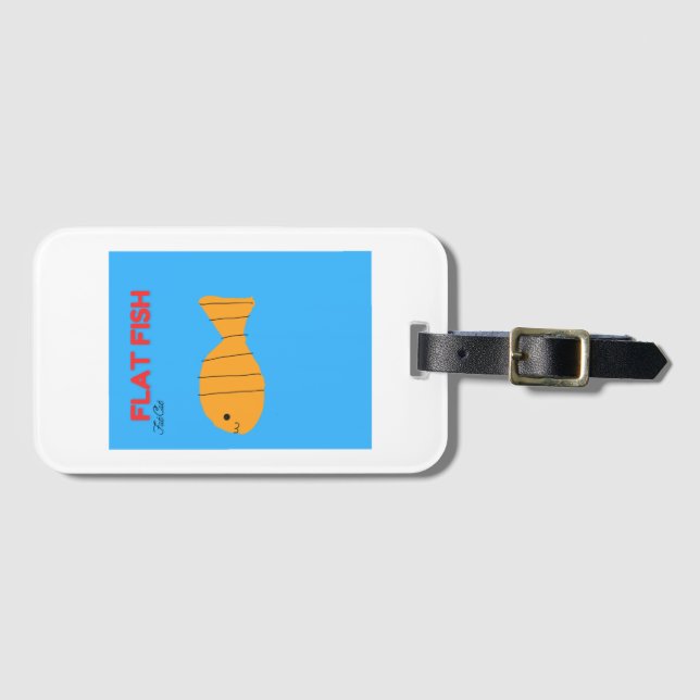 Flat fish luggage tag (Front Horizontal)