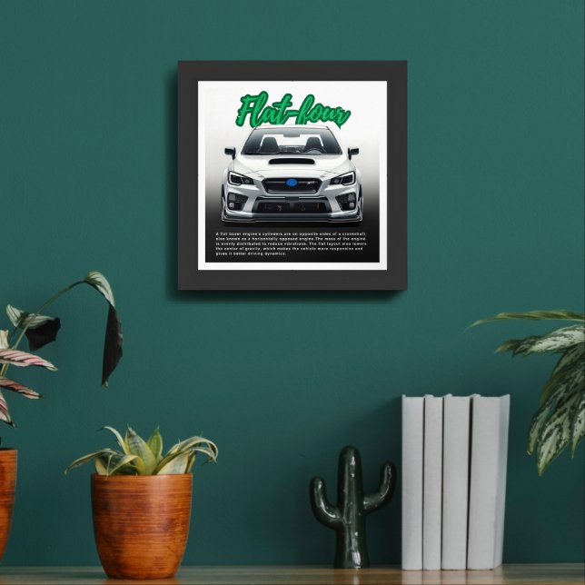 Flat-Four engines Framed Art (Living Room 2)