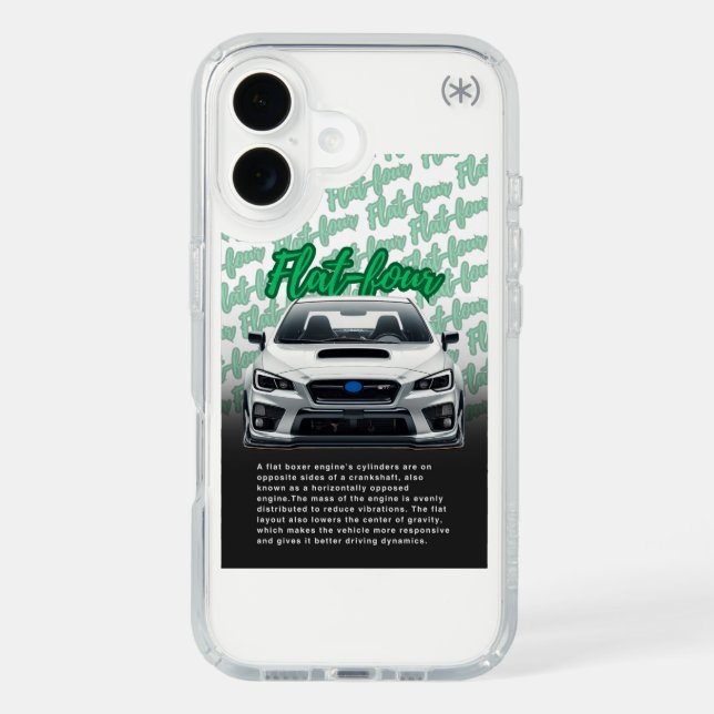 Flat-four engines speck iPhone case (Front)