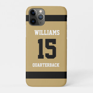 Flat Gold and Black iPhone 11 Pro Case