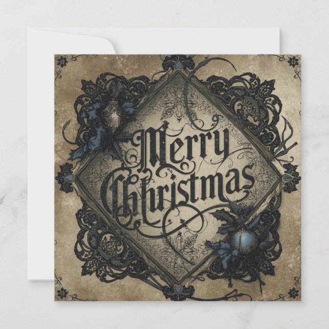 flat gothic style christmas card (Front)