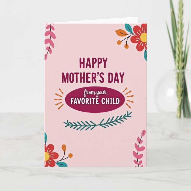 Flat Graphic Mothers Day Card (Front)