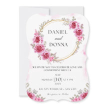 Flat Greeting Card For you happy Weeding party