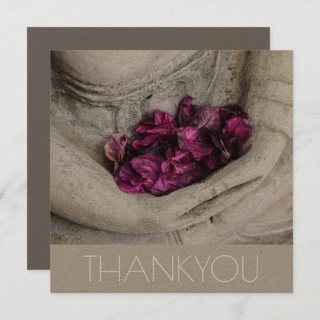 Flat Greeting Card : Thank You : Buddha