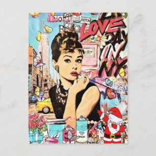 Flat greeting card, thank you card