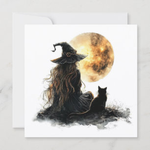 Flat Halloween Card