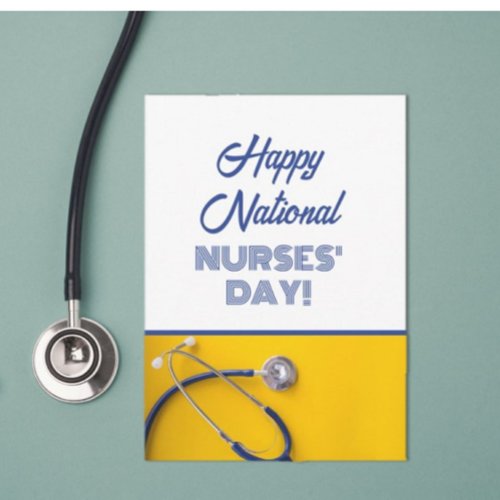 Flat Happy National Nurses Day thank you card