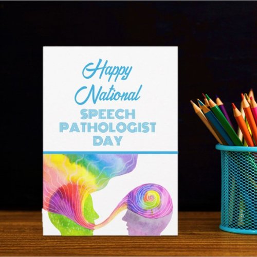 Flat Happy National Speech Pathologist day card