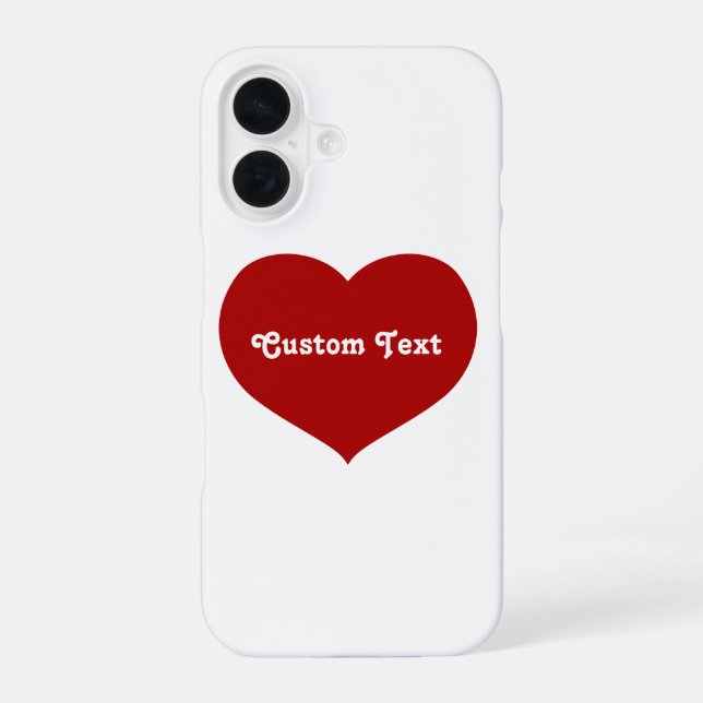 Flat Heart Icon Iphone Case (Back)