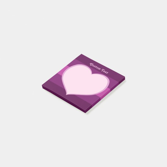 Flat Heart Icon Post-it Notes (Angled)