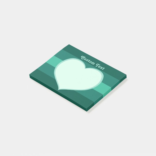 Flat Heart Icon Post-it Notes (Angled)