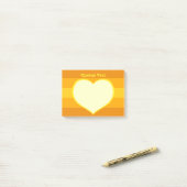 Flat Heart Icon Post-it Notes (On Desk)