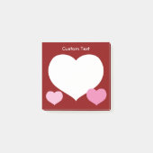 Flat Heart Icon Post-it Notes (Front)