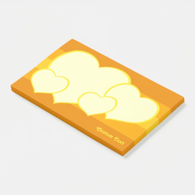Flat Heart Icon Post-it Notes (Angled)