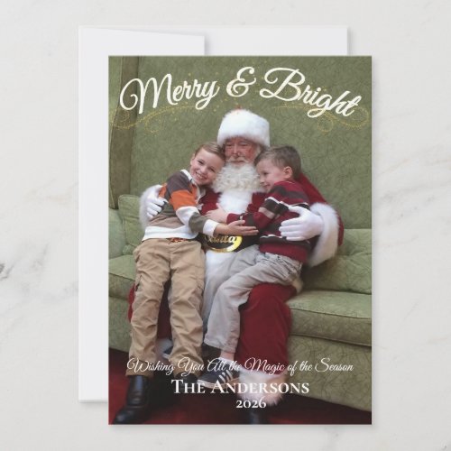 Flat Holiday 5"x7" Card Merry & Bright