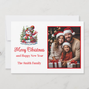 Flat Holiday Card Custom Photo
