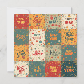 Flat Holiday Card for New Year