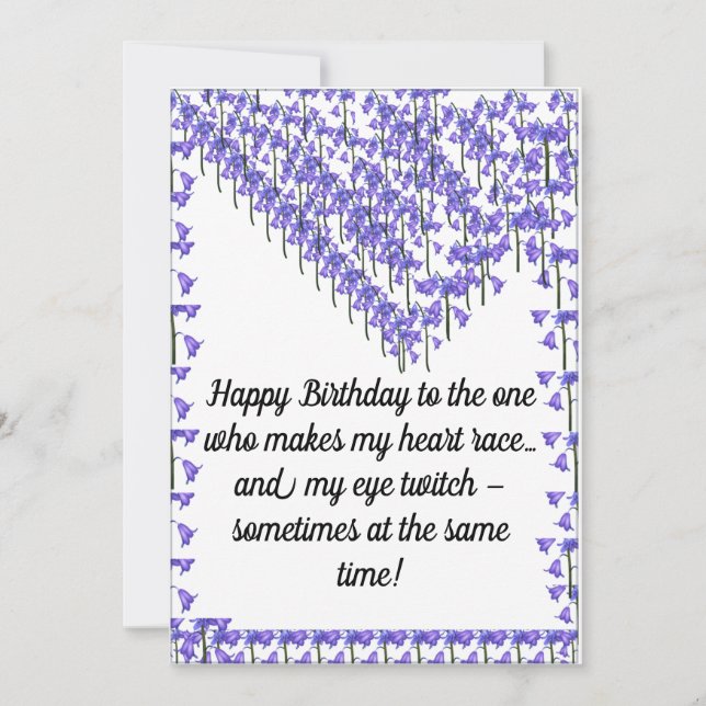 Flat Holiday Card, Funny Romantic Birthday Cards,  Card (Front)
