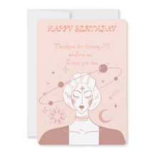 Flat Holiday Card Happy 50th Birthday Mystical