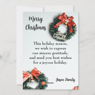 Flat Holiday Card Merry Christmas