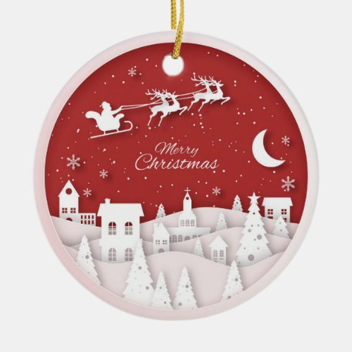 Flat Holiday Card Size 425 x 55 Paper Matt Ceramic Ornament