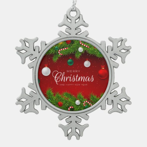 Flat Holiday Card Size 425 x 55 Paper Matt Snowflake Pewter Christmas Ornament