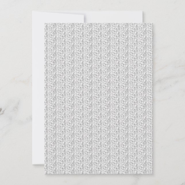 Flat Holiday Cards | Elegant Floral Pattern (Front)