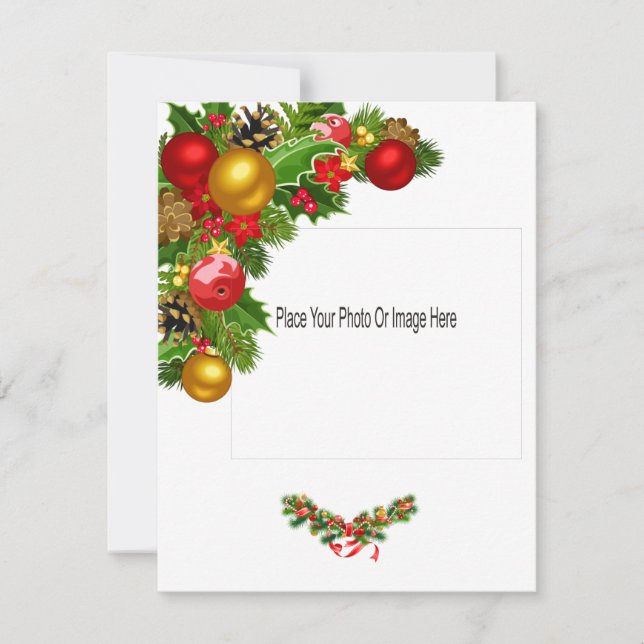Flat Holiday Photo Card (Front)