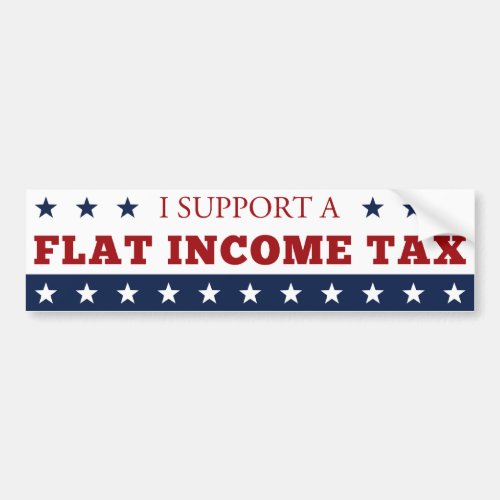 Flat Income Tax Bumper Sticker