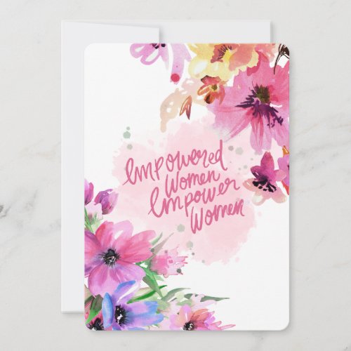 Flat international womens day card